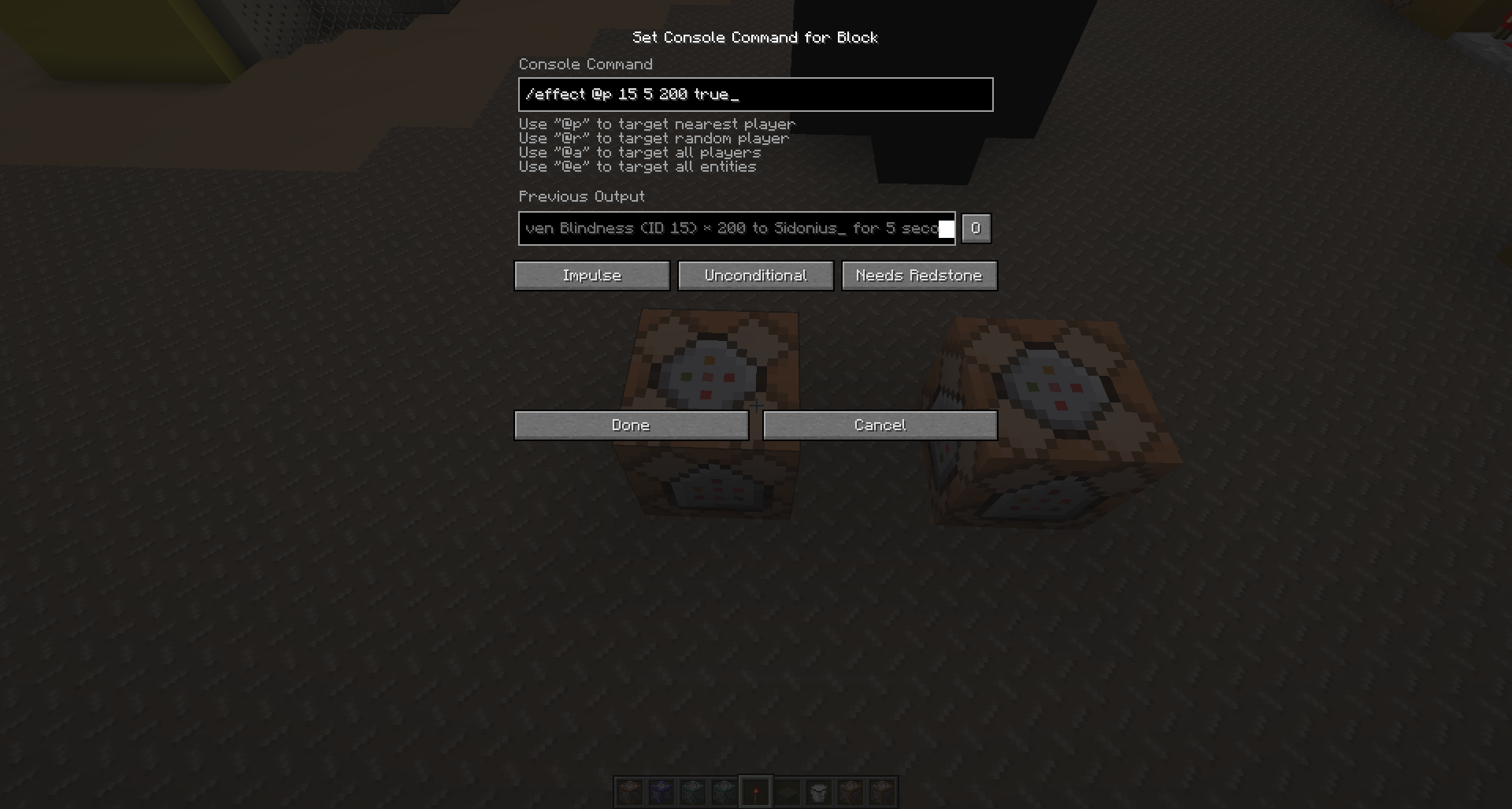 How To Give Blindness In Minecraft With Command Block
