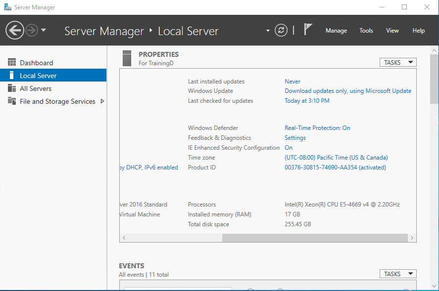 Local Server Right Side