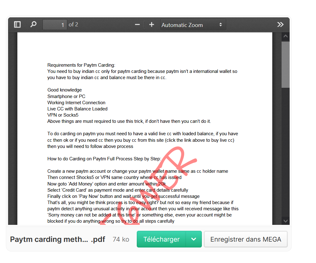 Paytm carding method -5$📌Fresh-Method☑️-High-Quality-PDF-☑️Latest-