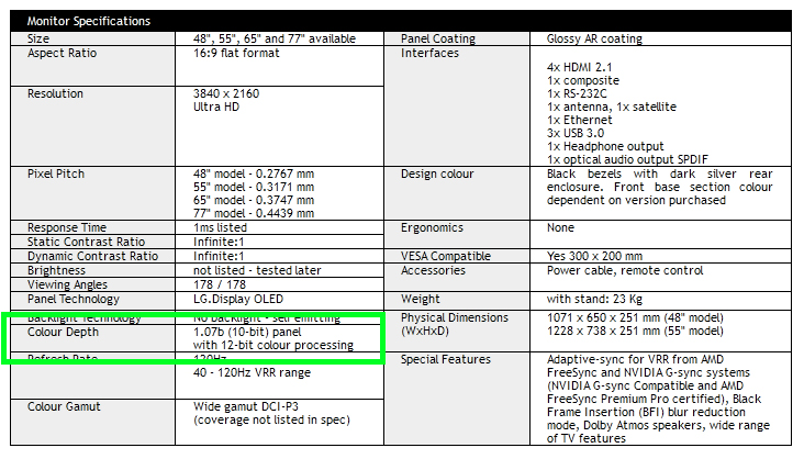 Are LG OLED Panels 8 Bit Or 10 Bit Natively Blur Busters Forums