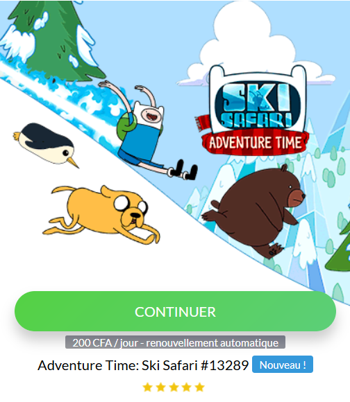 [1-click] SN | Adventure Time Ski Safari (Orange)
