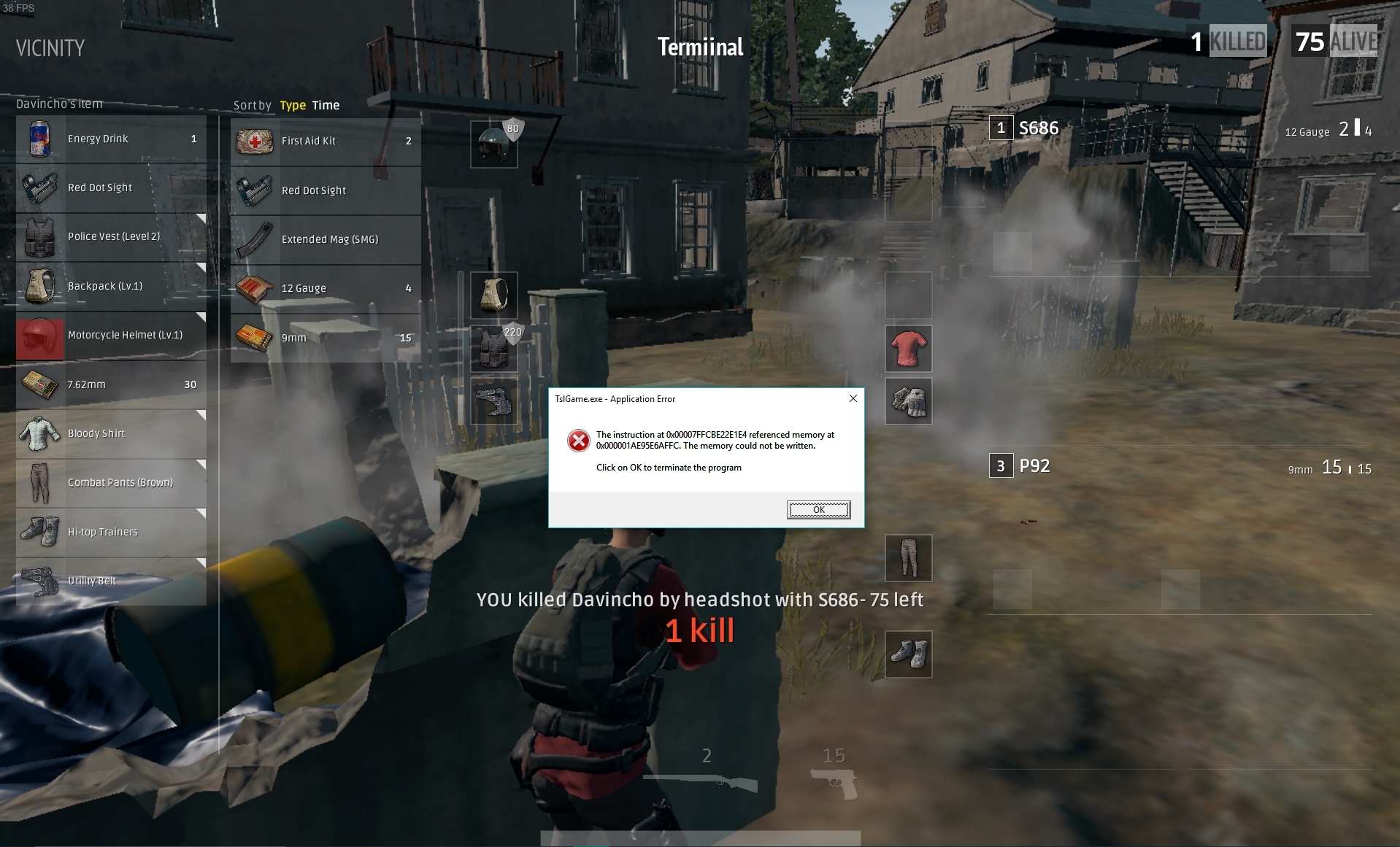 My game crashes when I press tab, any suggestions on how to fix? r