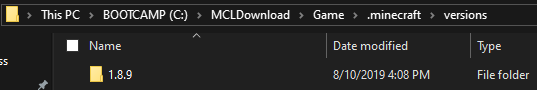 1.8.9 folder in versions folder.