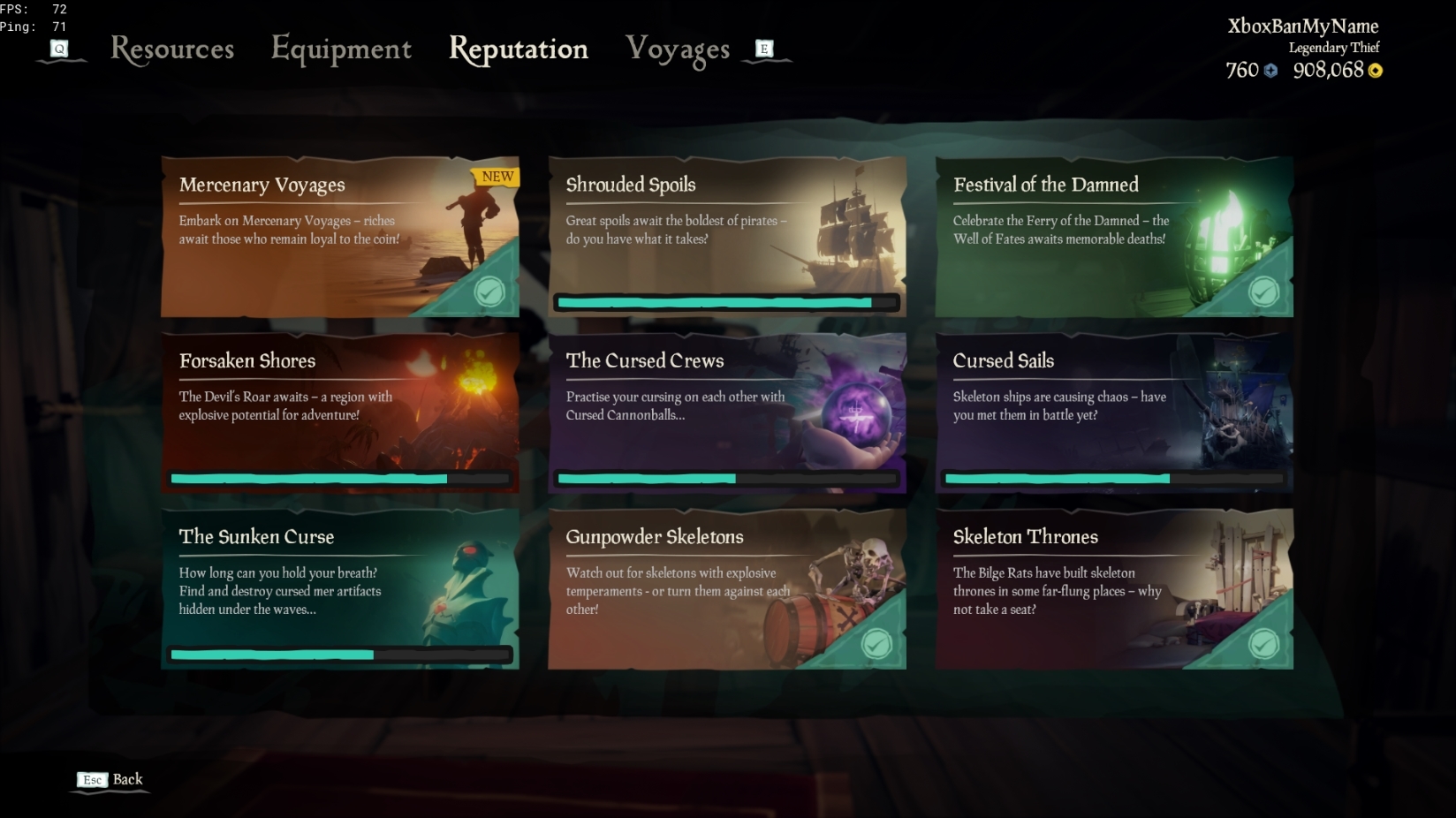SOLD Year 1 Pirate Legend Athena 10 Account W/ Gilded Athena Voyage