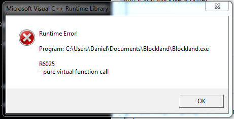 R6025 Pure Virtual Function Error