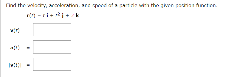 Solved Find The Velocity Acceleration And Speed Of A Pa Chegg Com