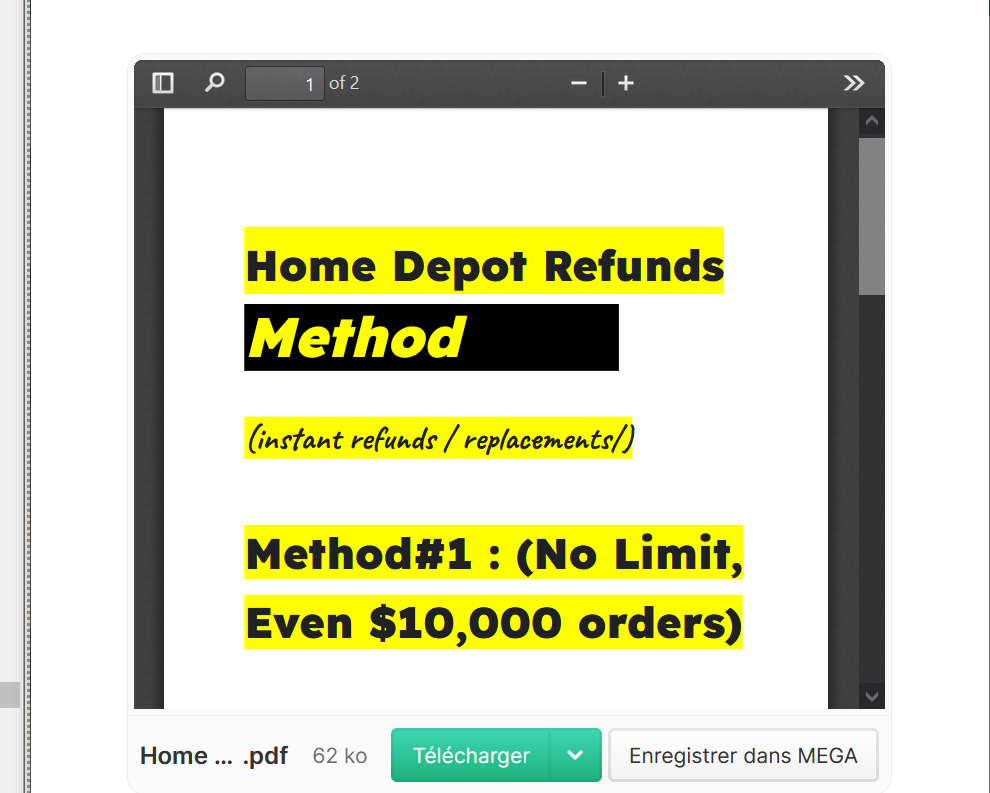 Home Depot Refunds Tuto 10$📌Fresh-Method✅-High-Quality-PDF-✅Latest-