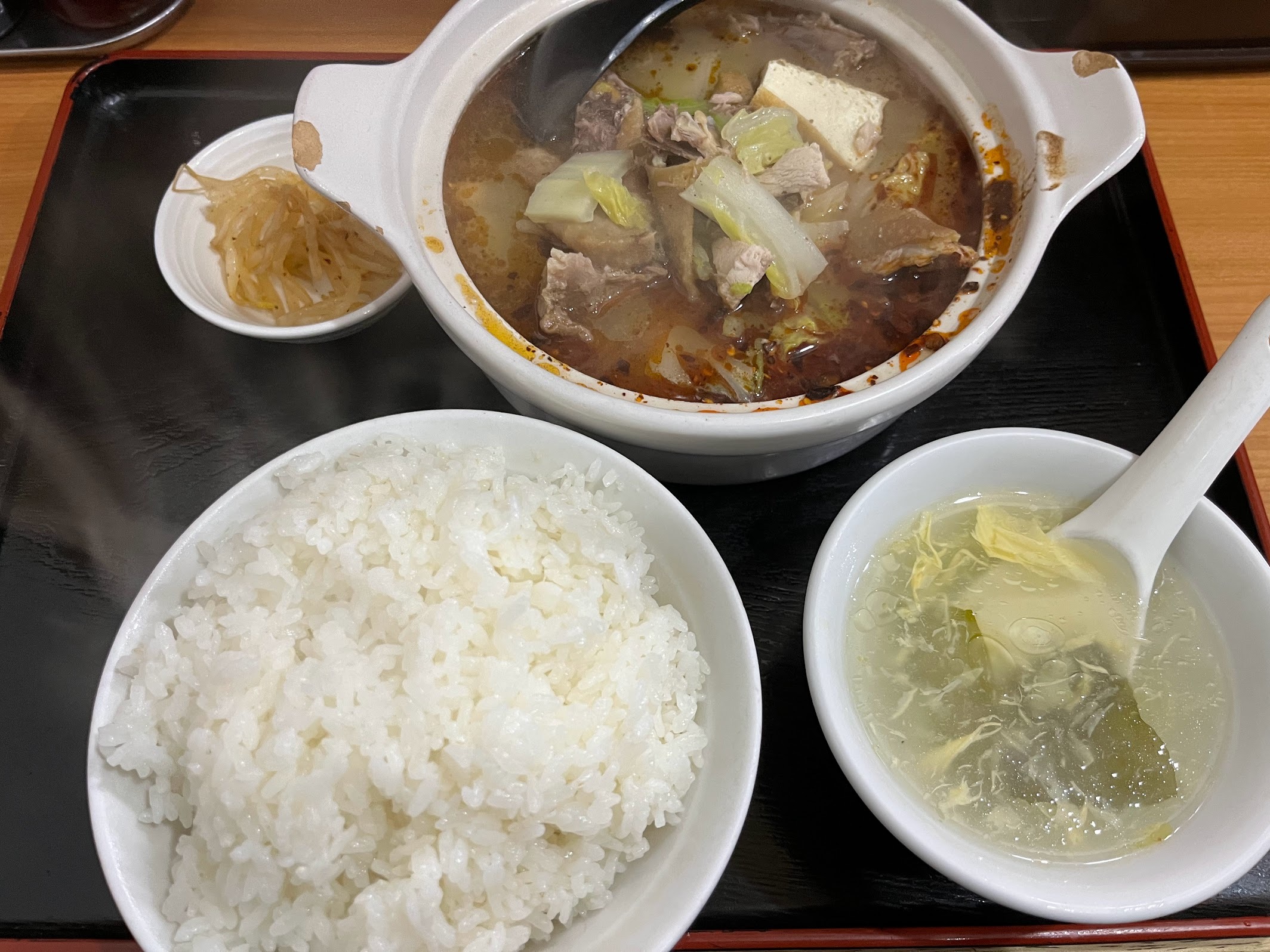 川崎・海月 椒麻鶏定食(2023年12月)