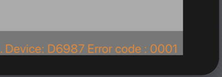 Error code : 0001