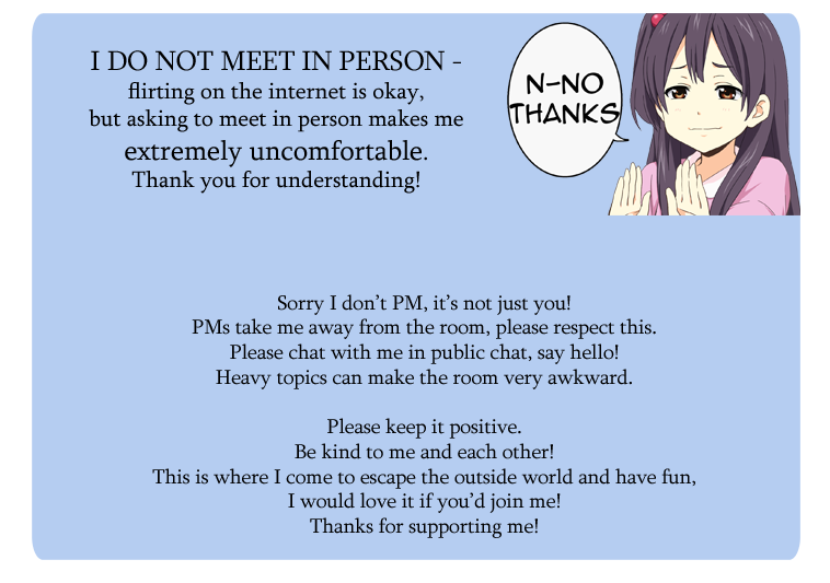 i do not meet in person