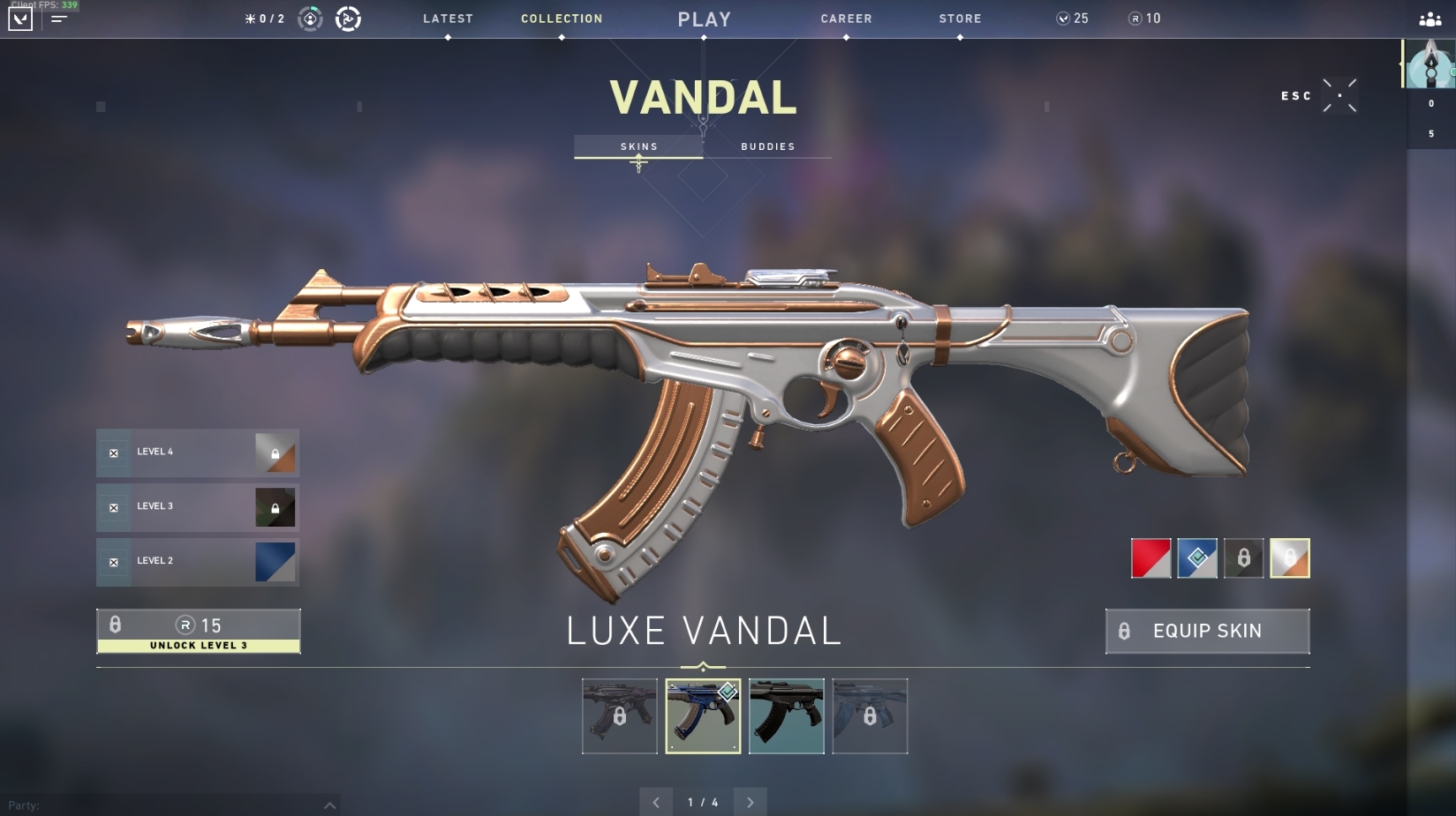 Weapon skin key. Luxe Vandal.