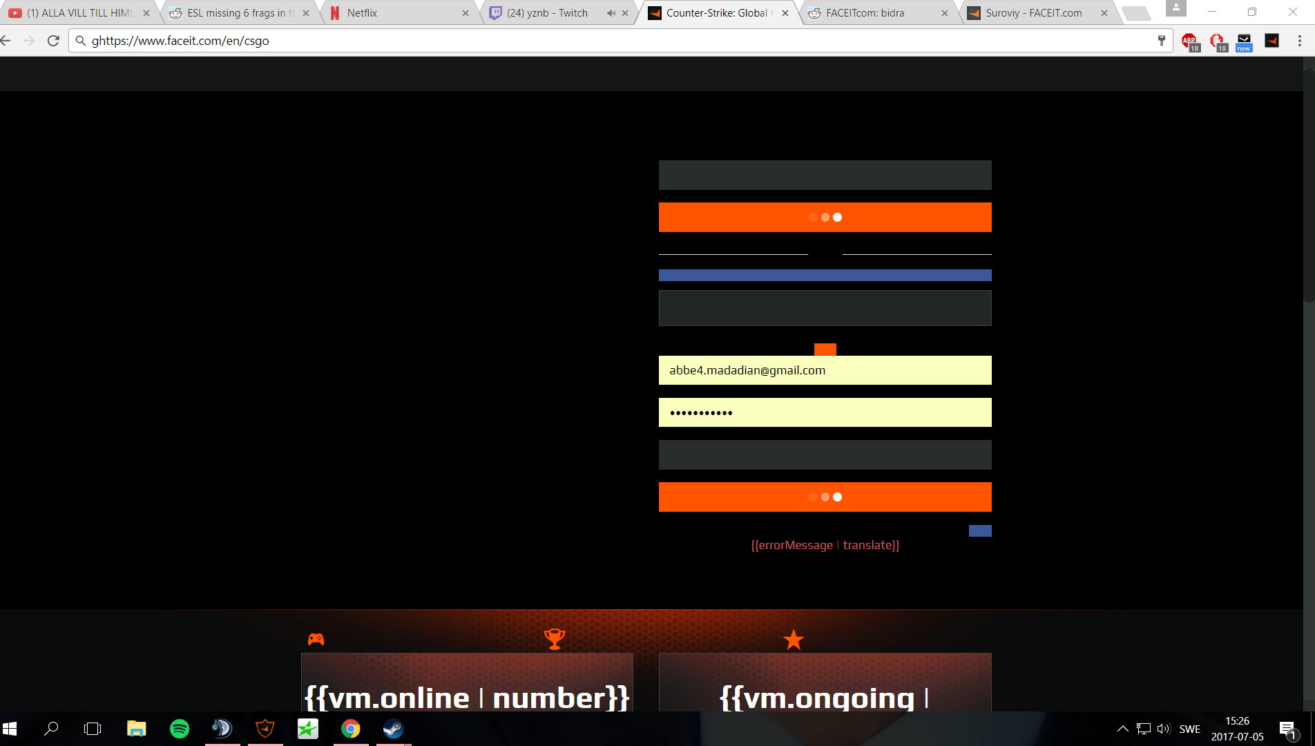Can't access faceit website, same for my friend..