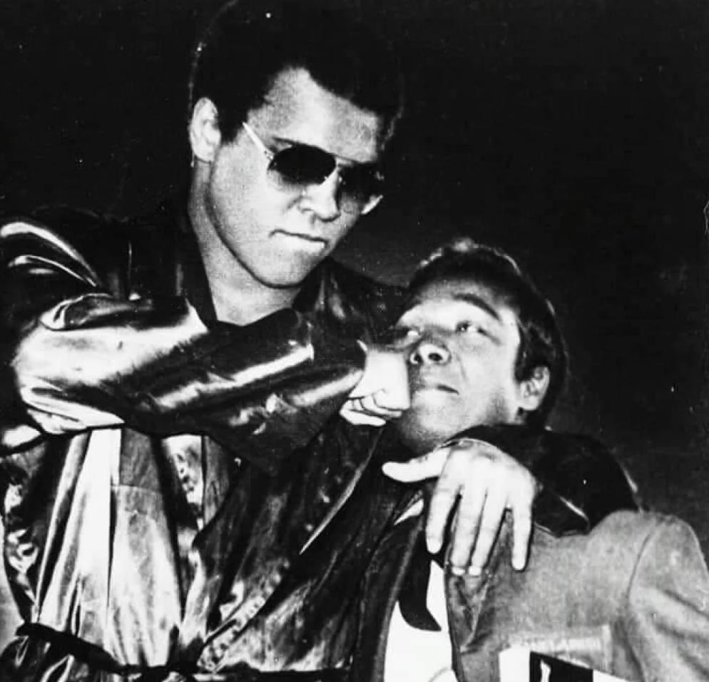 <span>Abdul Halim with Muhammad Ali. Source: RTV