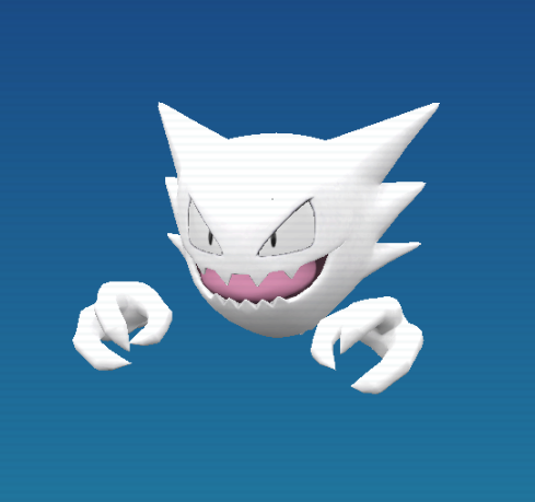 Shiny Gastly, Haunter, & Gengar models