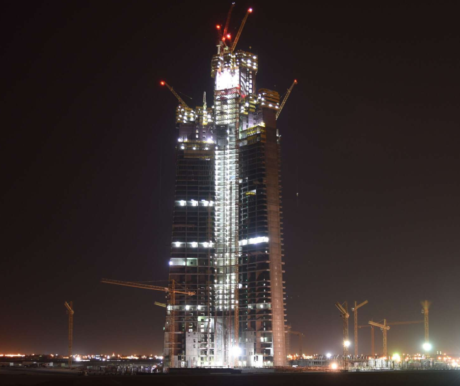 Джидда Тауэр. Кингдом Тауэр. Башня Джидда ночью. UTAIR Jeddah Tower olan.