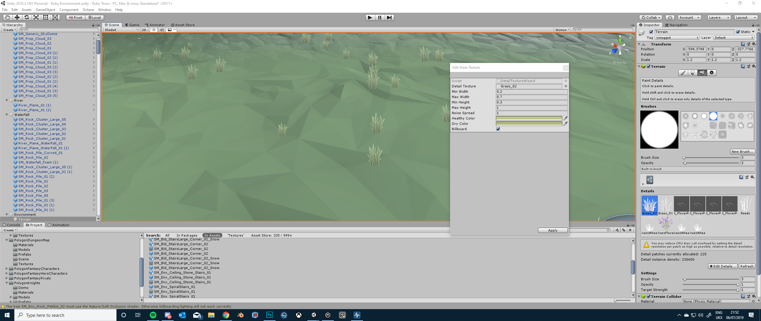 Terrains Paint Details How to Paint Clumps of Grass Unity Forum