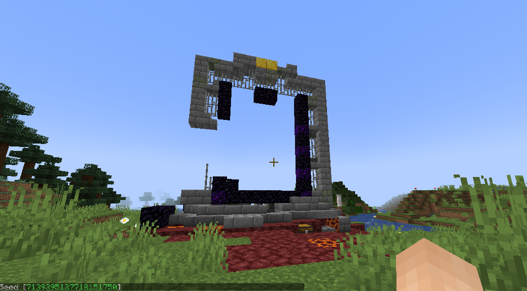 giant 10 block tall ruined portal : r/minecraftseeds