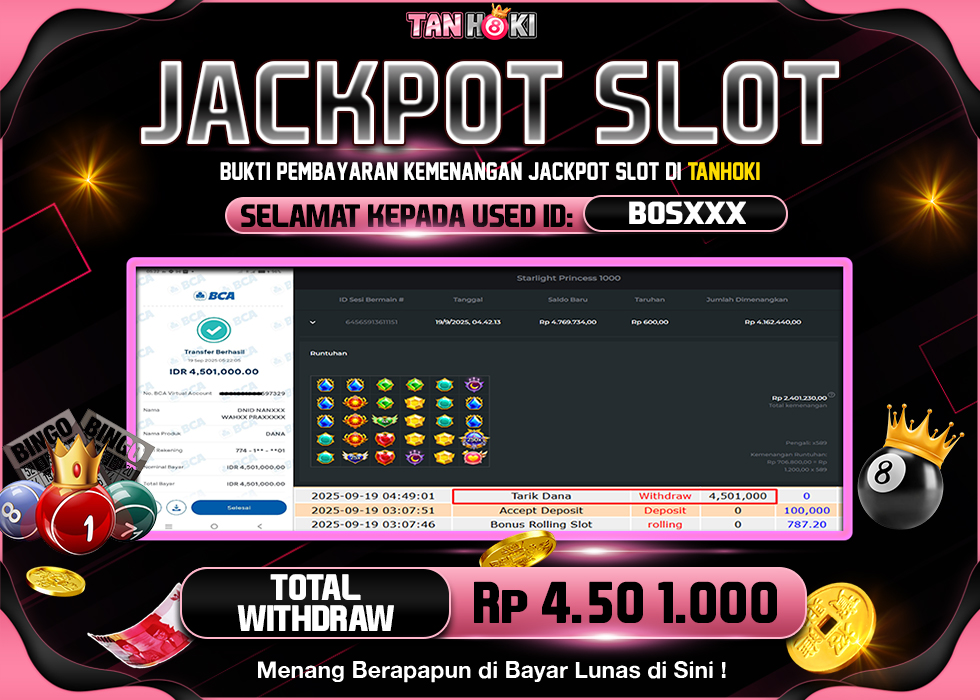 TANHOKI JACKPOT SLOT STARLIGHT PRINCESS 1000 Rp.4.501.000,- LUNAS