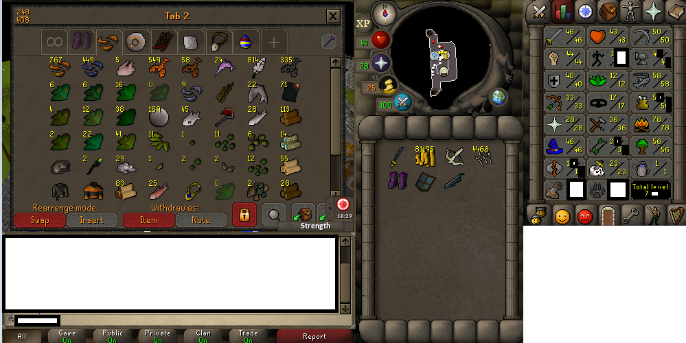 Starter Ironman Dragon Axe Blessed Boots Sell & Trade Game