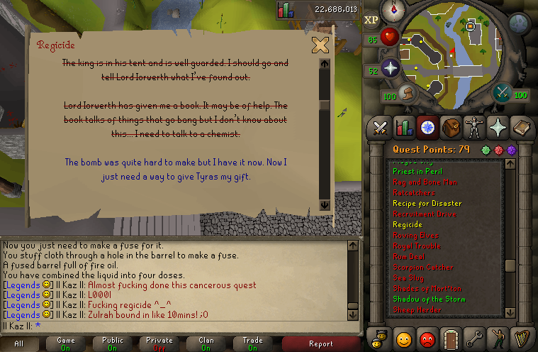 Completing All Prequests Regicide To Go Zulrah Bound 1st 5 Zulrah Kc Ever On 1def Rs General Chat Foe Final Ownage Elite 1 Osrs Legacy Pure Clan Community