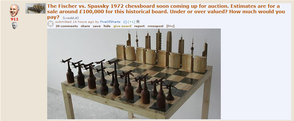 The Fischer vs. Spassky 1972 chessboard soon coming up for auction.  Estimates are for a sale around £100,000 for this historical board. Under  or over valued? How much would you pay? : r/chess