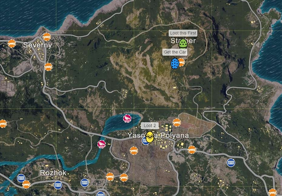 Player Unknown Battlegrounds Loot Map - Maping Resources