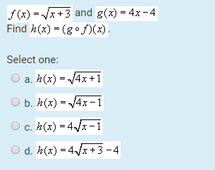 Solved F X X 3 And G X 4x 4 Find H X Gºf X Chegg Com