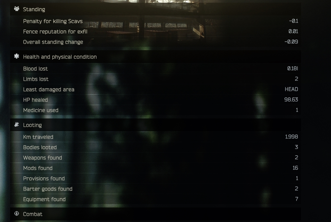 So I m Not So Sure I Got A Scav That Shot Me And Blacked Out My Chest But I Won The Fight And 