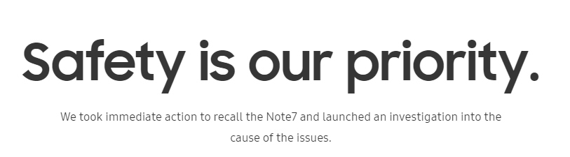 A screenshot from Samsung's 8-Point Battery Safety Check page.