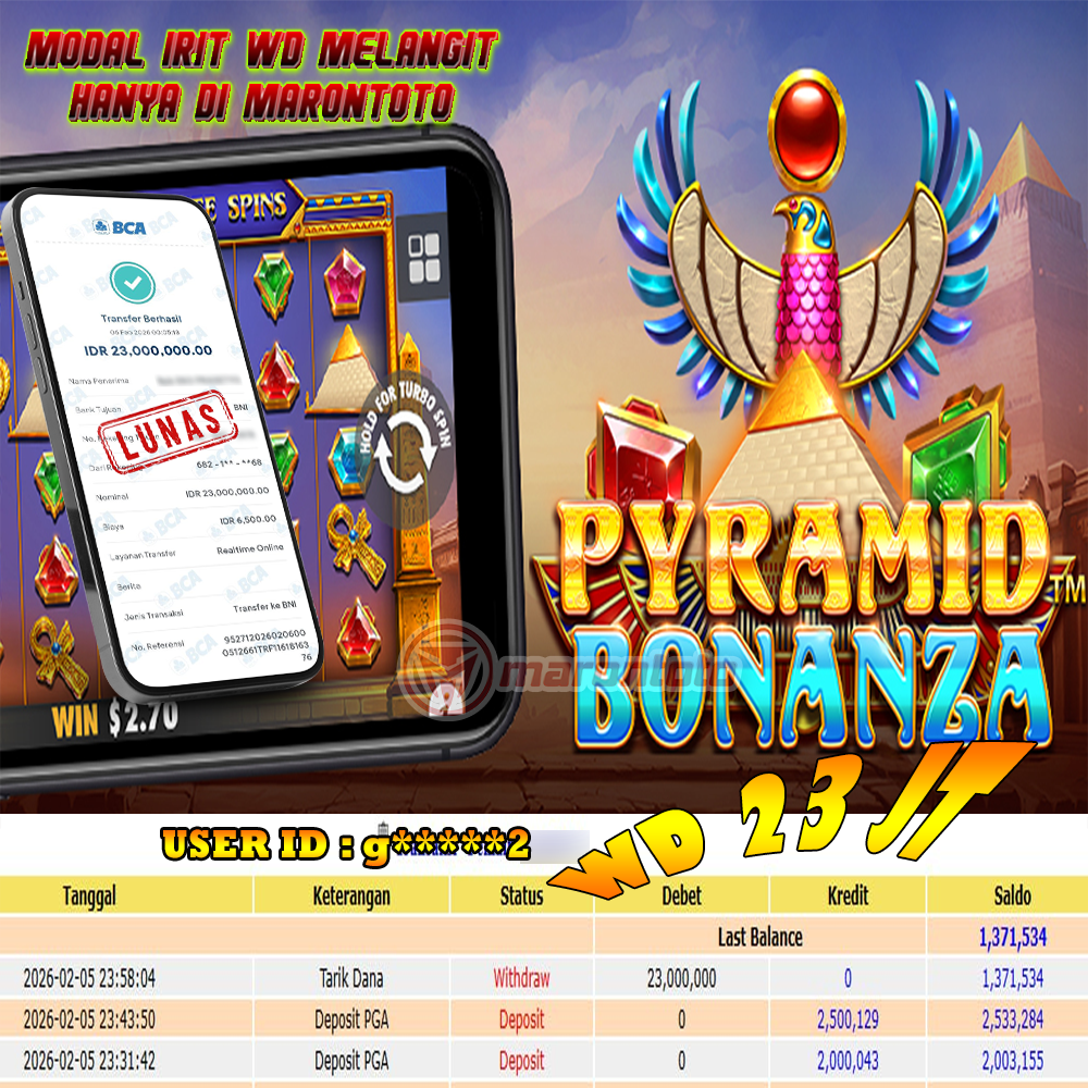 BUKTI JEPE SLOT GACOR DI PYRAMID BONANZA - PRAGMATIC PLAY