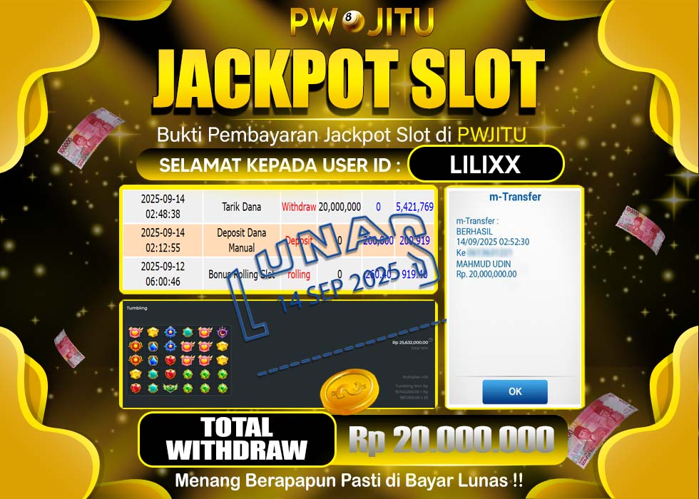 PWJITU JACKPOT SLOT STARLIGHT PRINCESS 1000 Rp.20.000.000,- LUNAS