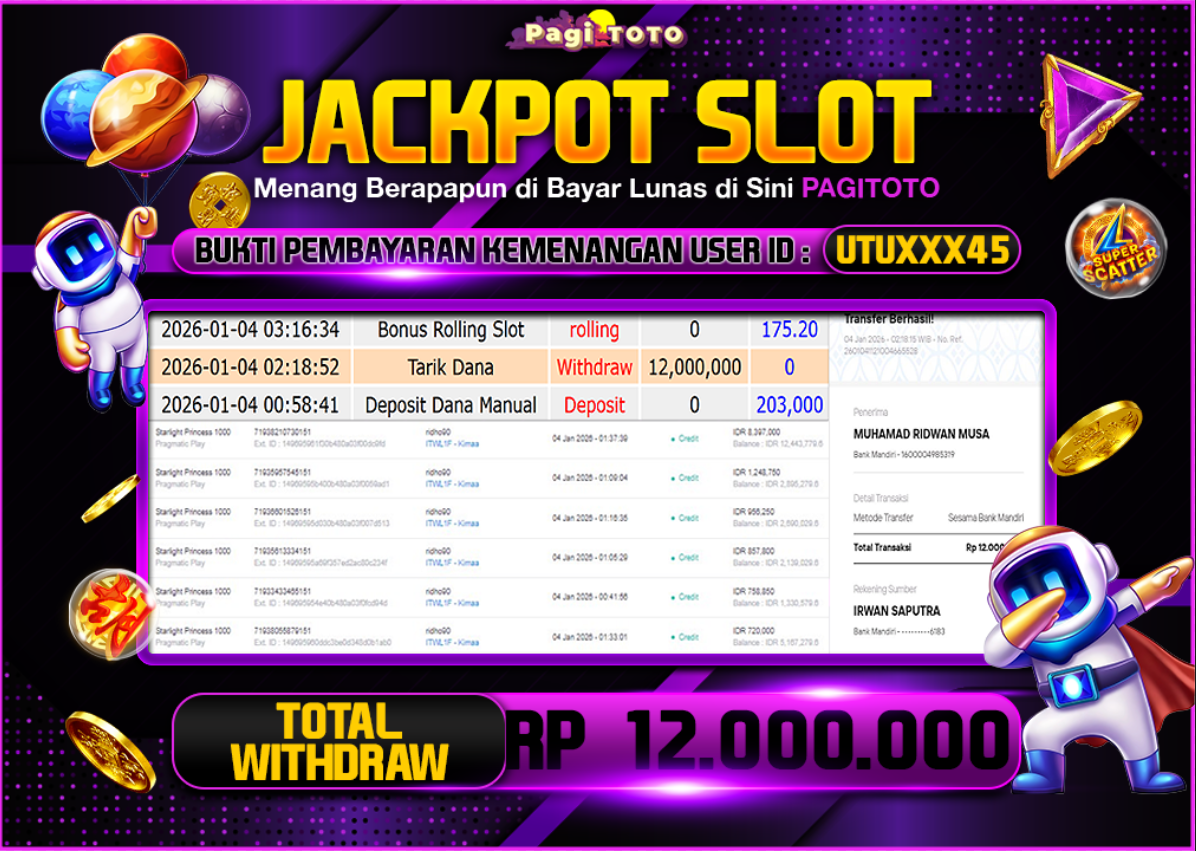 HAPPY JACKPOT MEMBER PAGITOTO SLOT STARLIGHT PRINCESS 1000 Rp  12.000.000-, - LUNAS