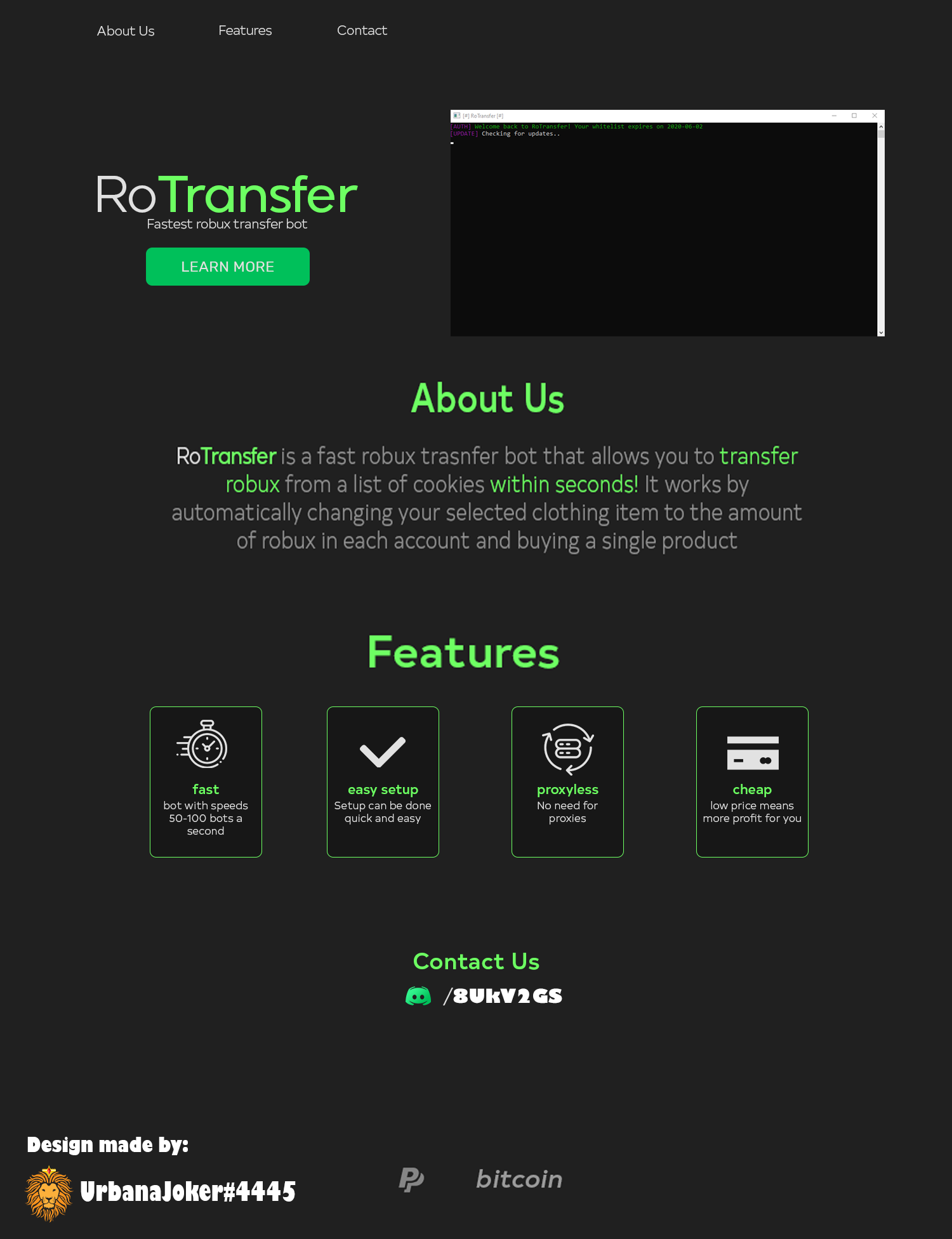 Sale 40 Off Rotransfer Robux Transfer Bot Monthly