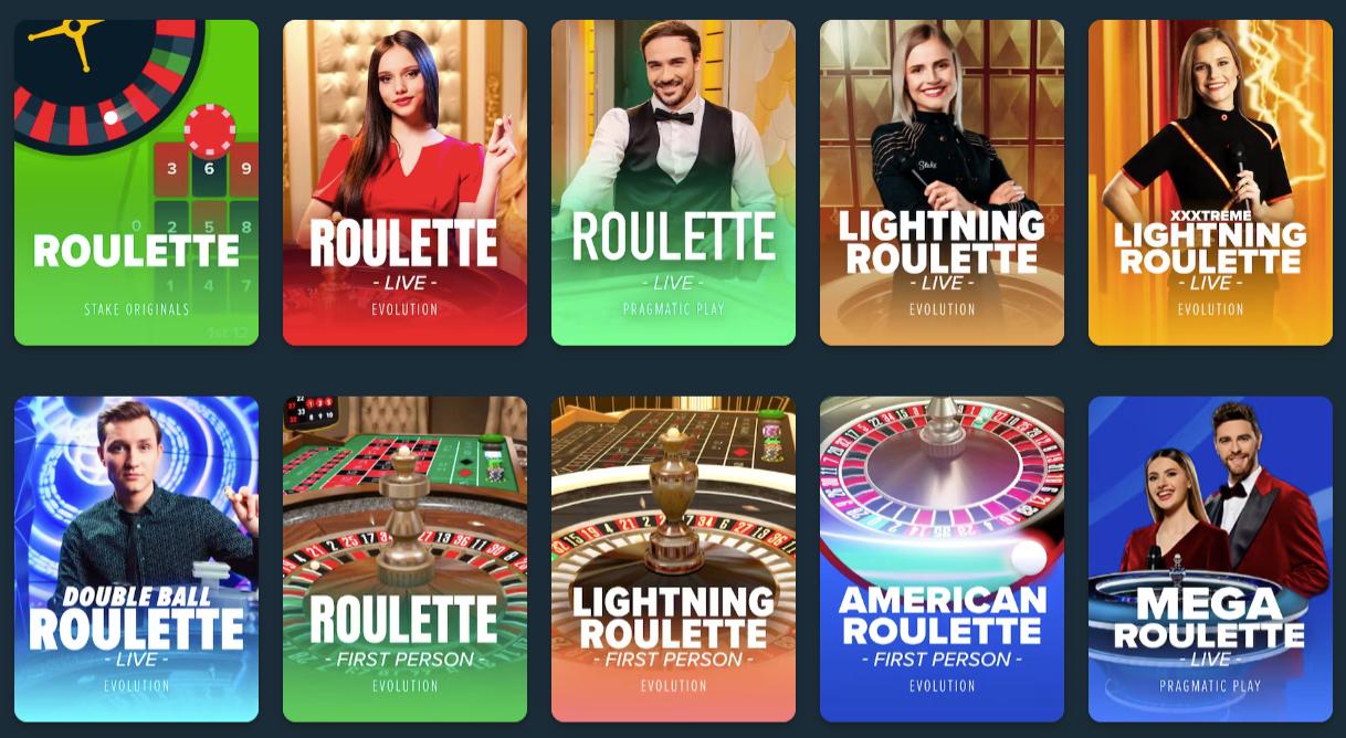 Roulette page on stake main webpage.