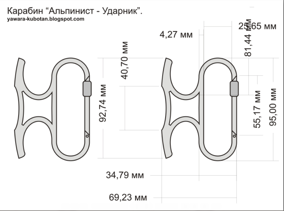 Кастет размеры чертеж размеры