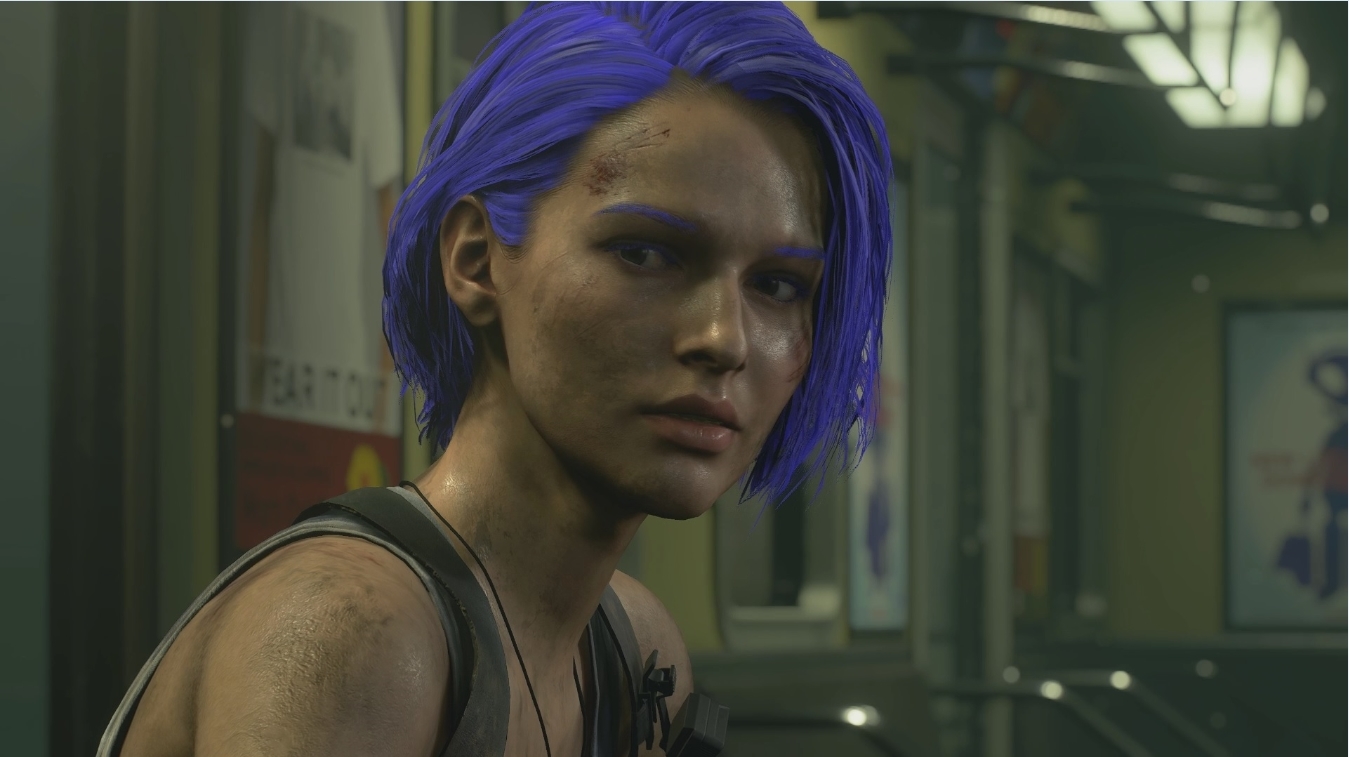 Red,Blue,Green and other color skin for Jill's hair |