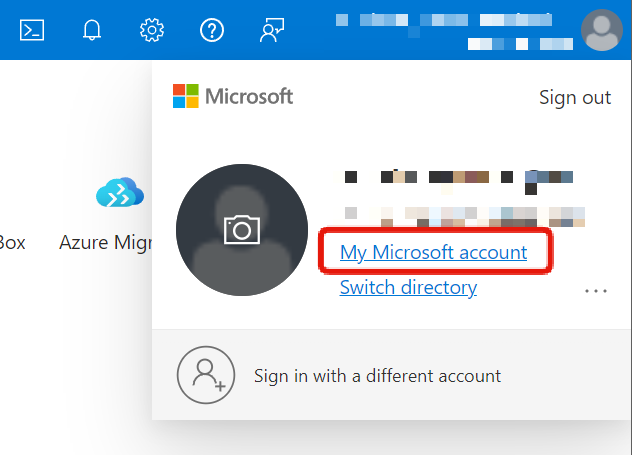 My Microsoft account