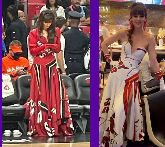 Who is this woman and what is she wearing? (Behind butler). : r/heat