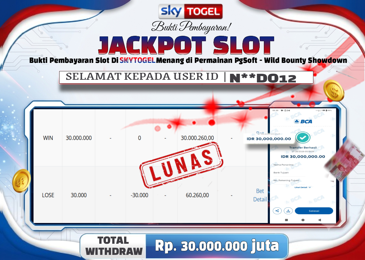 🏆 BUKTI   KEMENANGAN   Wild Baounty Showdown MEMBER   SKYTOGEL🏆