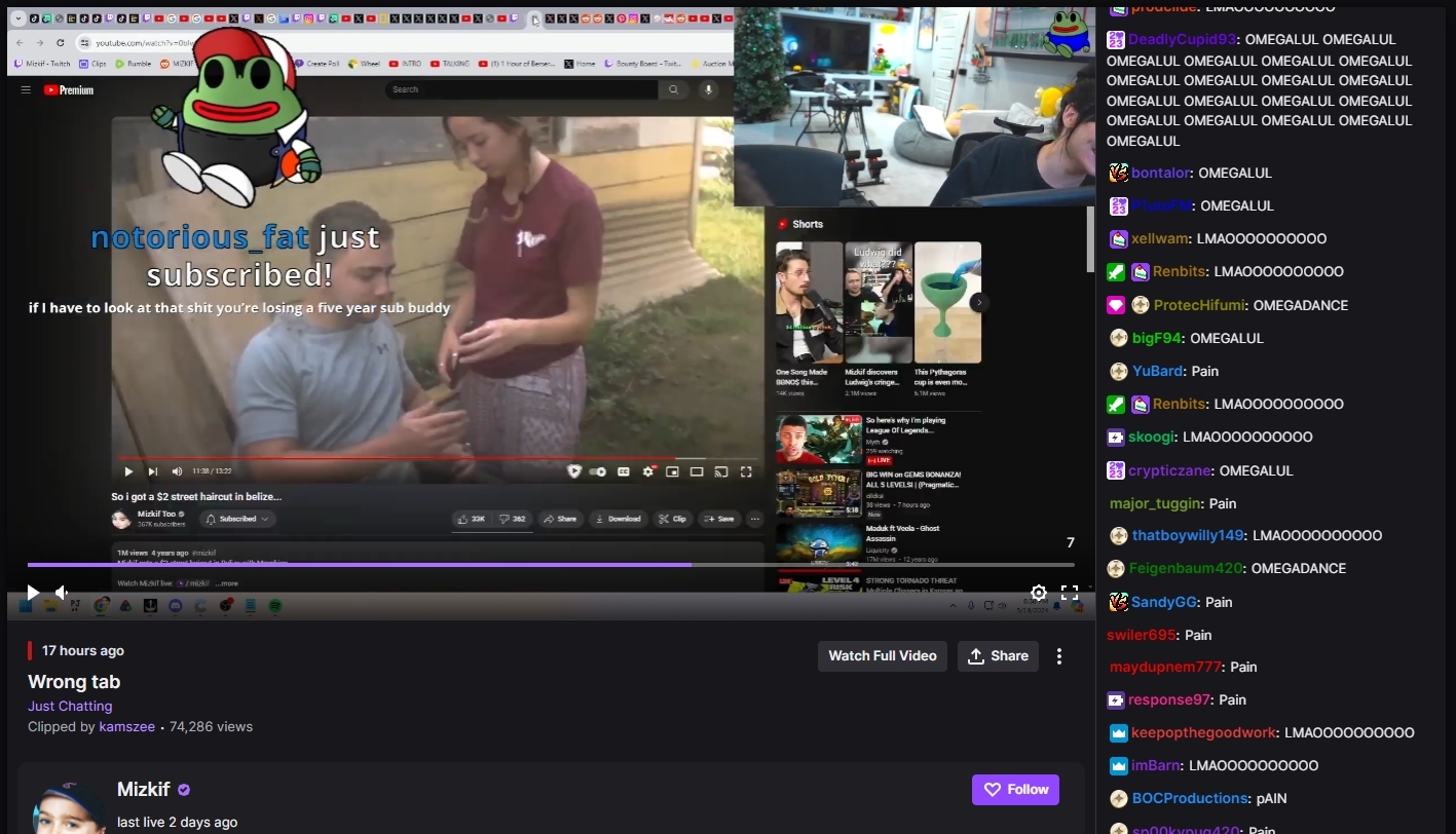 Mizkif opens the wrong tab : rLivestreamFail