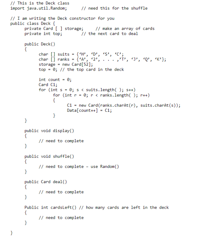 Solitaire is a card game that is played by one | Chegg.com
