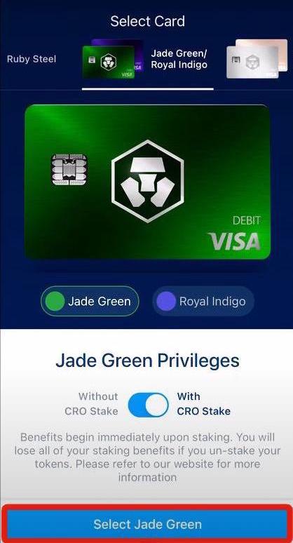 jade green Rewards visa card issuer