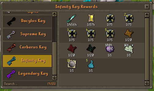 Infinity Chest Rewards