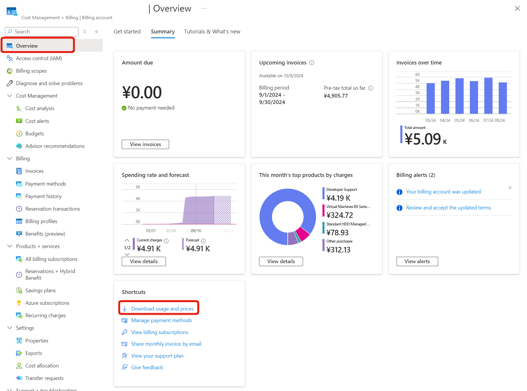 Cost Management + Billing