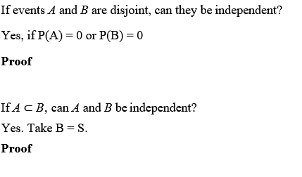 Solved If Events A And B Are Disjoint, Can They Be | Chegg.com