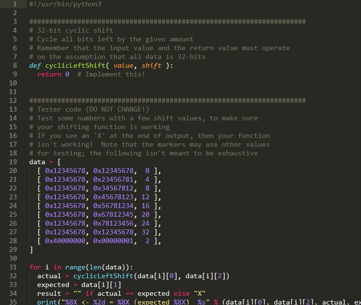 !/usr/bin/python3 min 32bit cyclic shift Cycle