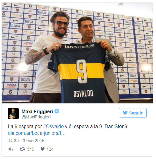 Osvald10s si vuelve, usará una camiseta histórica