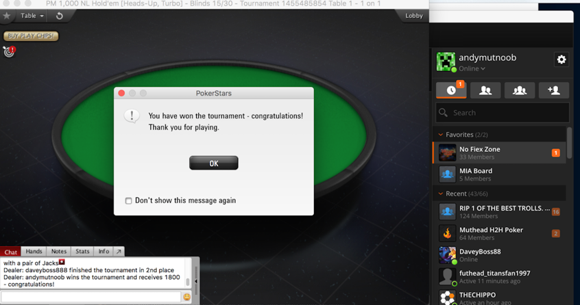 Poker h2h