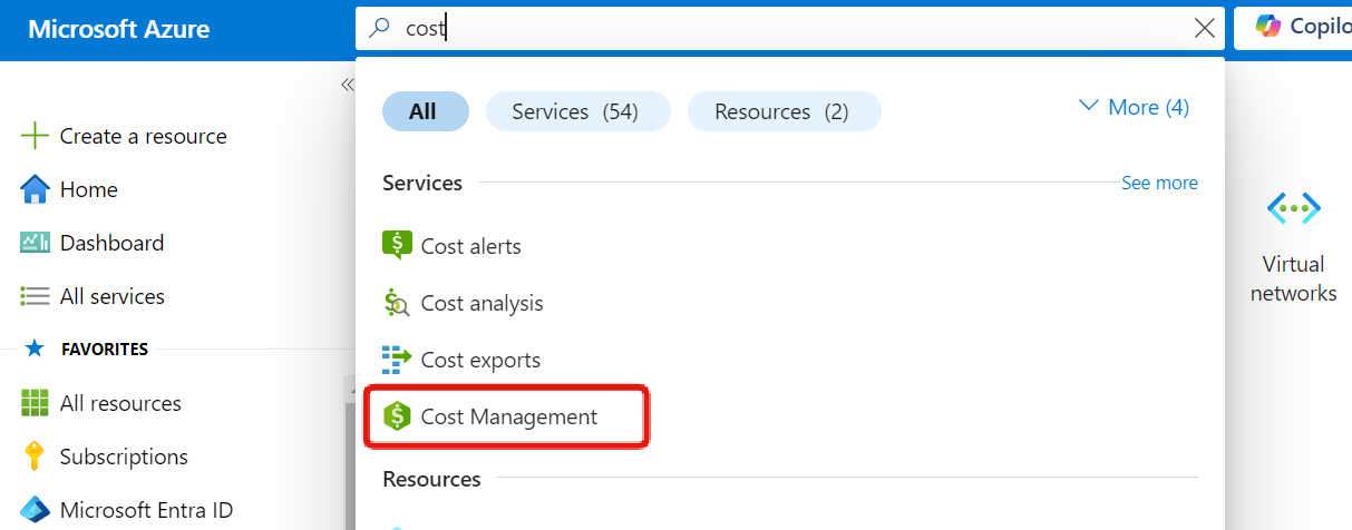 Search cost management