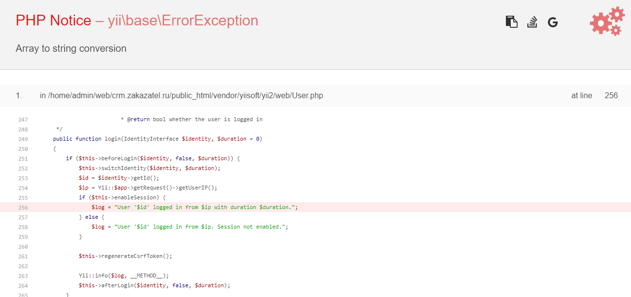 Array to string conversion laravel